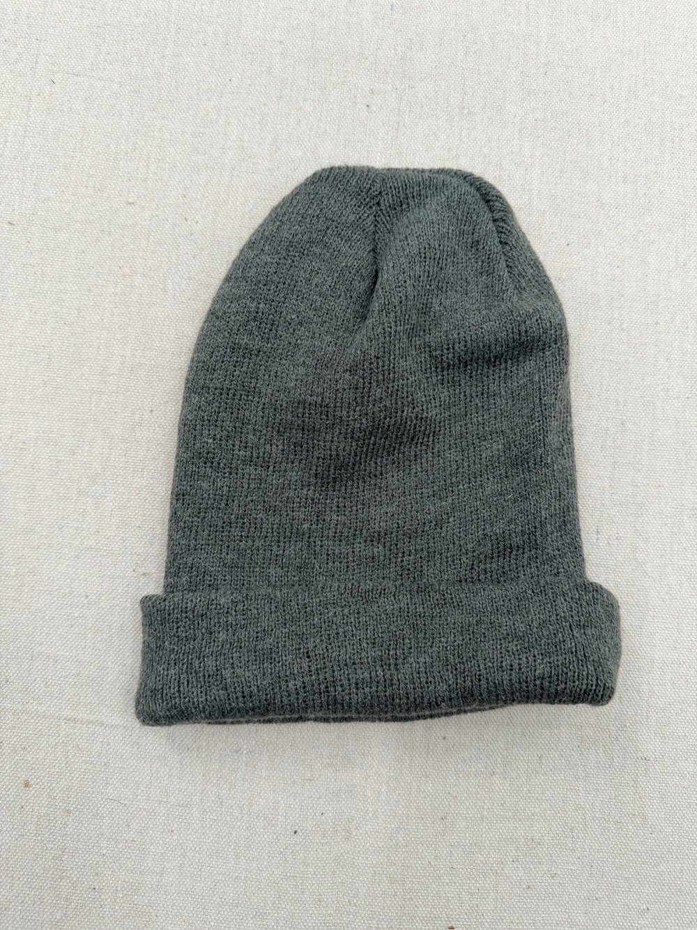 Men's Charcoal Rib Knit Cuffed Beanie Hat